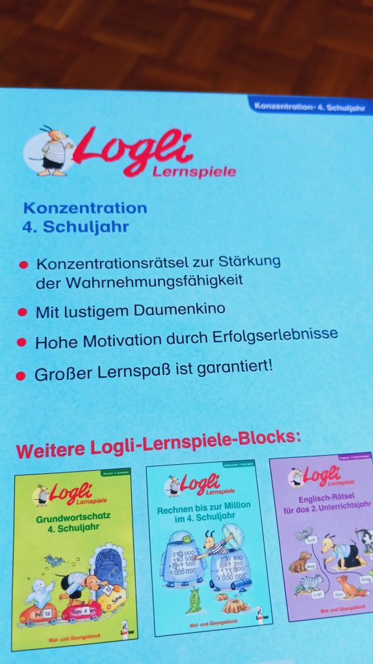 Loewe - Logli Lernspiele - Konzentration 4. Schuljahr - Block NEU in Sinzig