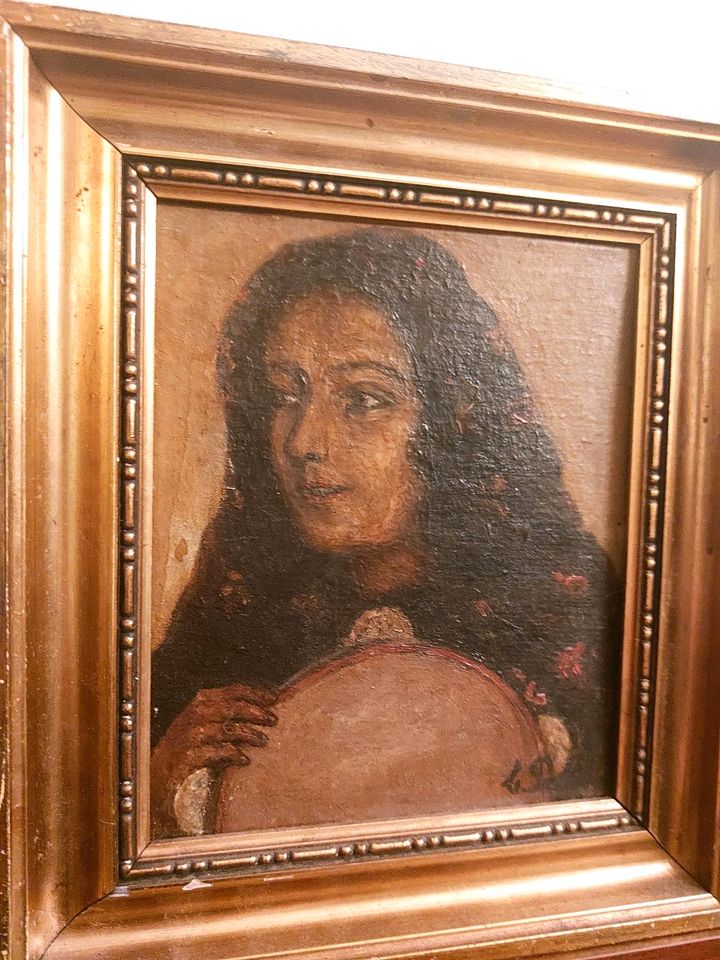 Antikes Original Portrait Bild Gemälde Ölgemälde Kein Druck in Dresden