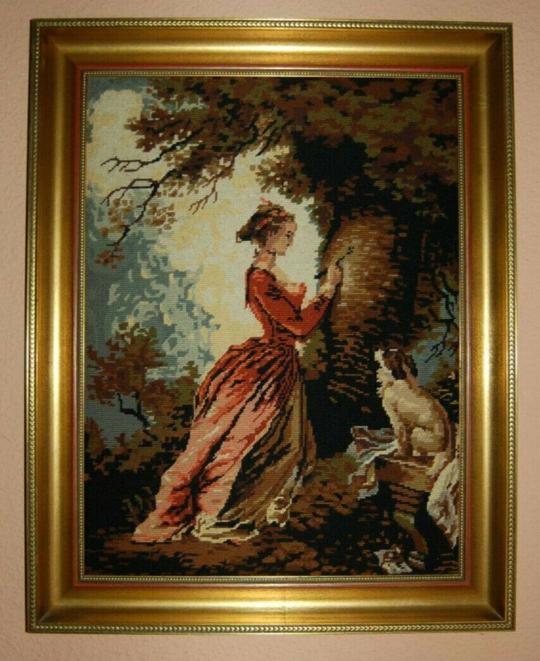 Bild Wandbild Frau mit Hund - die Liebeszahl le chiffre d'amour in Kronach