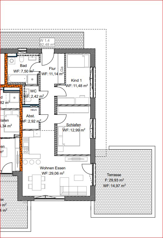 Schöner [Leben] Welden - 3 Zimmer-Wohnung - 92,48 m² W1.4 in Welden