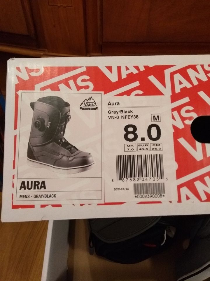 Snowboardstiefel VANS AURA Men gray/black Gr. 8.0/40,5 in Bergen