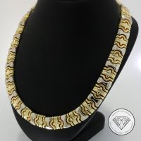 M*198294 WERT 9.400,- Bicolor Collier Kette 585 Gold 43 cm XXYY Essen - Altenessen Vorschau