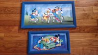 2 Bilder Mickey Mouse in Holzrahmen 76x40 und 55x30 cm Hessen - Schrecksbach Vorschau