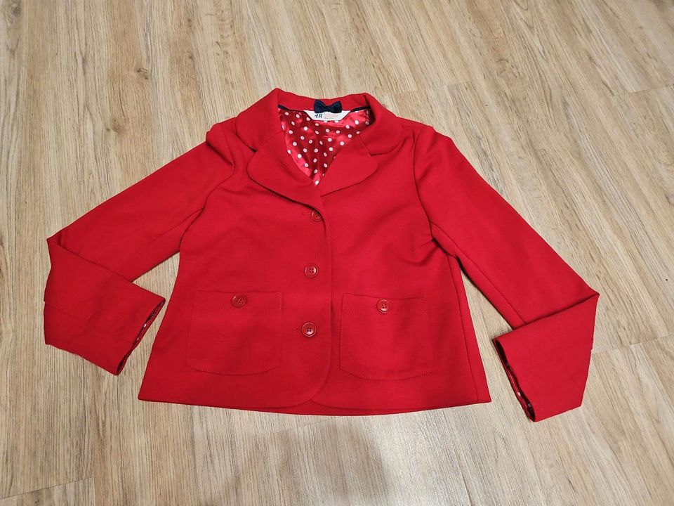 H&M 134 rot Blazer Jacke Jacket in Berlin