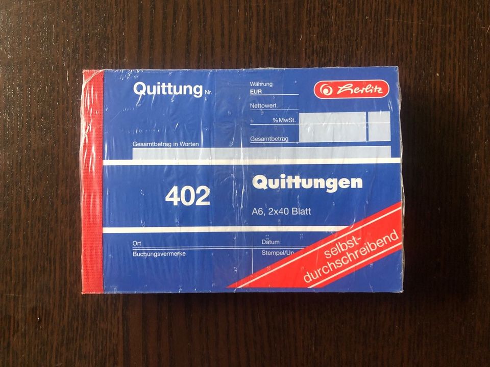 Quittung 402 A6 - Selbstdurchschreibend in Düsseldorf