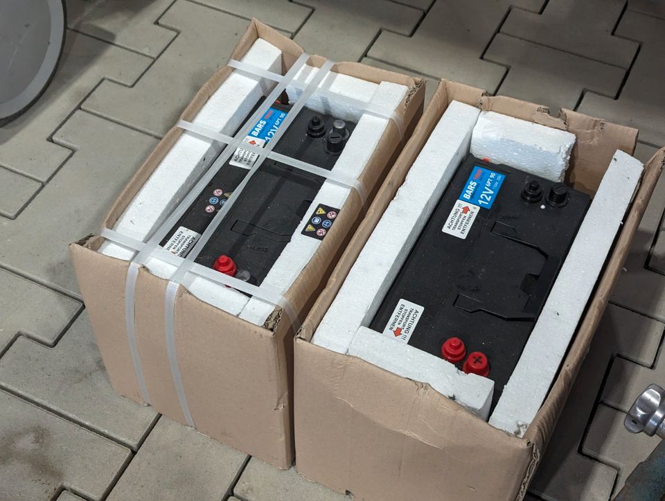 2x Bars Trio 12V 110Ah Batterie Gabelstapler Hebebühne Melex Antriebsbatterie 24V Arbeitsbühne Ameise Traktionsbatterie in Leipzig