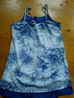 Stile Benetton Kleid Trägerkleid Gr. M blau weiß Sachsen - Werdau Vorschau
