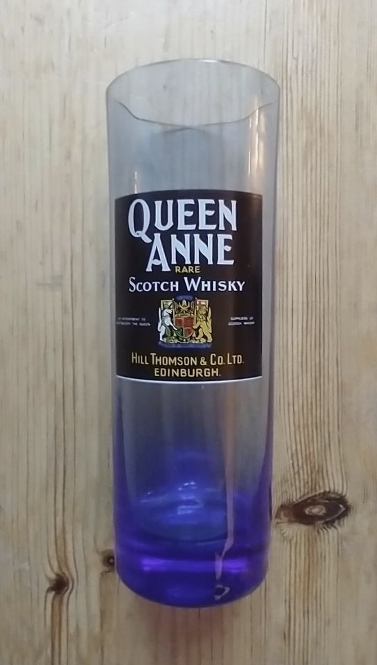 Queen Anne Scotch Whisky Glas tolles Blau Vintage 60er 70er in Berlin