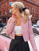 SHEIN Bouclé Tweed Kostüm Blazer Rock rosa XS 34 NEU Sachsen - Taucha Vorschau