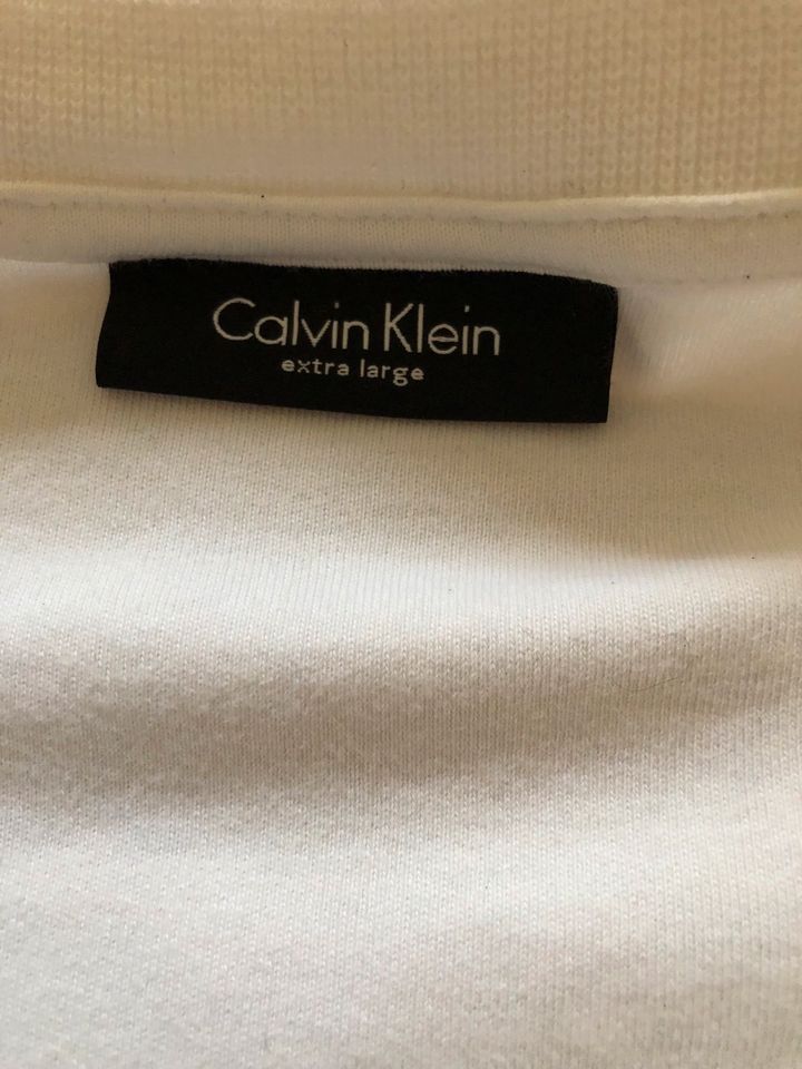 Calvin Klein Sweatshirt Herren weiß Größe XL in Centrum