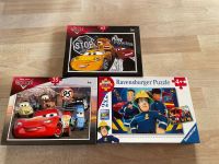 Biete hier 3 Puzzle von Cars & Feuerwehrmann Sam an Niedersachsen - Haren (Ems) Vorschau