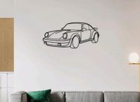 Porsche 911 Turbo silhouette 65 cm gross Wanddeko Nordrhein-Westfalen - Kleve Vorschau