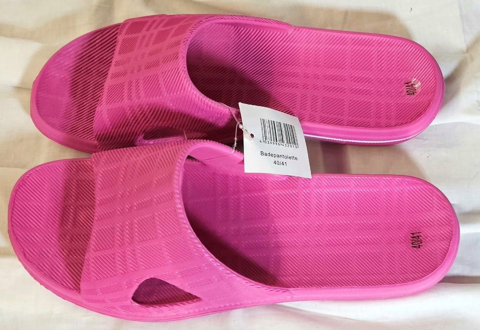 Damen Badelatschen Badepantolette, Farbe Pink Größe 40/41 (5) in Bad Lauterberg im Harz