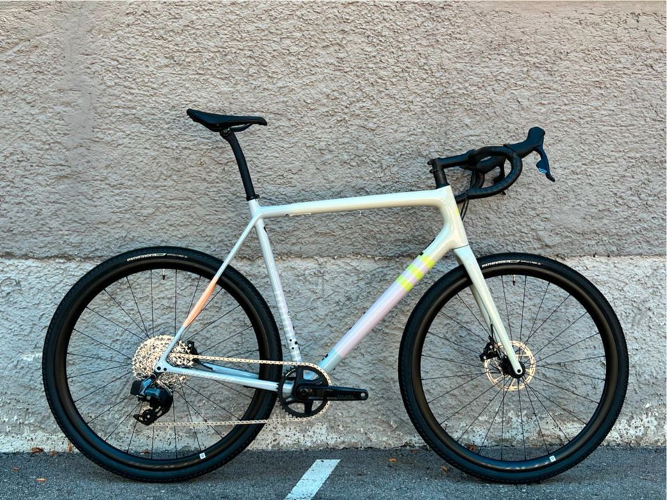 Specialized Crux Expert SRAM Rival XPLR Gloss White Speckled/Dove Grey/Papaya/Clay/Lime Size 61 **SALE/NEU/SOFORT** in Rosenheim