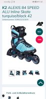 Inliner Inline Skates Gr.42 K2 Alexis 84 Speed Alu Schleswig-Holstein - Bredenbek (bei Rendsburg) Vorschau