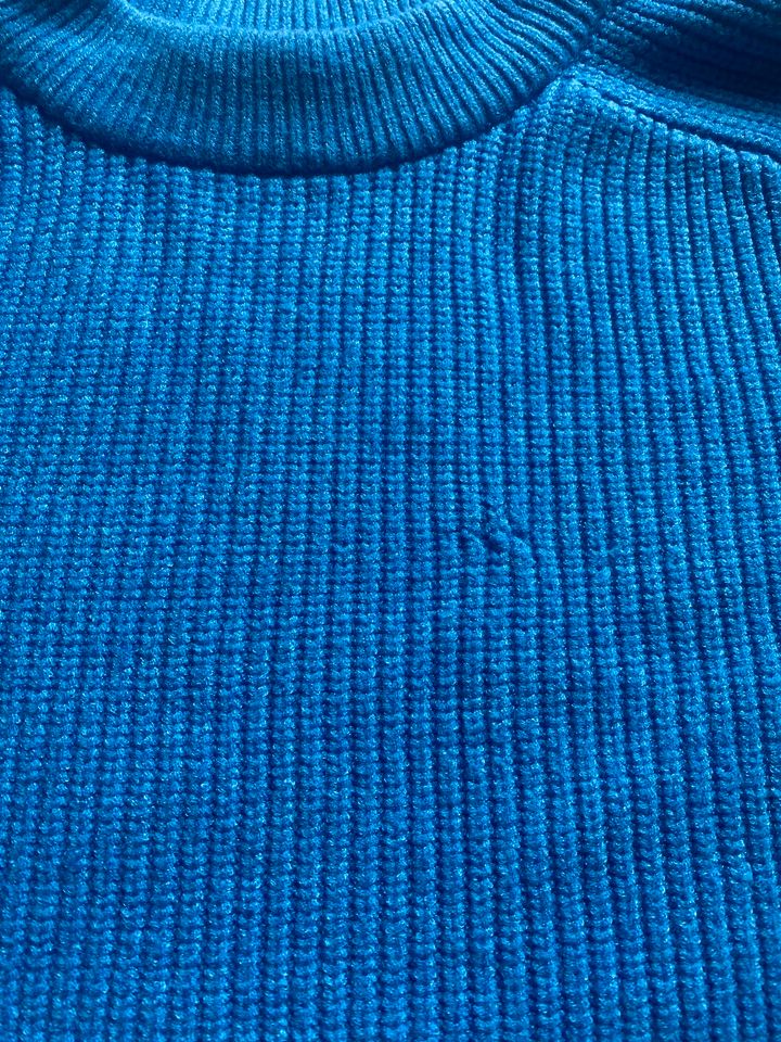 Pull & Bear Pullover Sweater Gr.M royalblau  Vintage Rippstrick in Wertingen