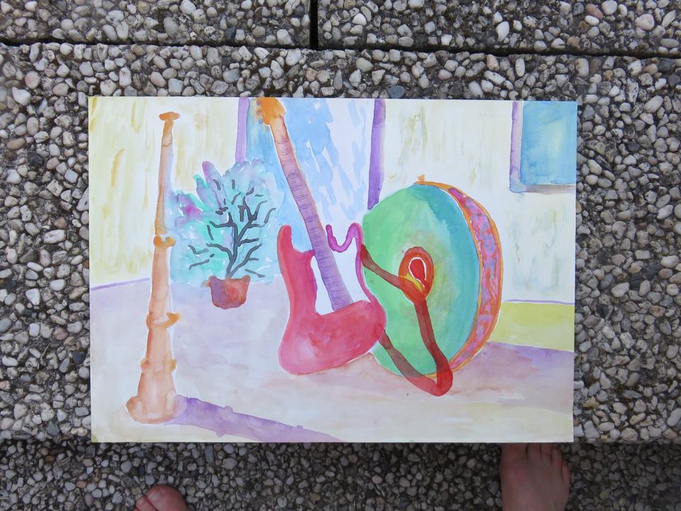 Aquarell "Musik" - Stilleben (Original) - 30 x 42 cm in Witzenhausen