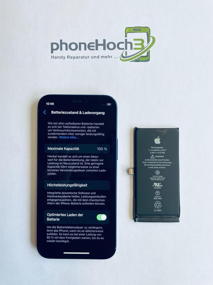 iPhone 12 13 14 Original Akku Tausch ✔️neu bei phoneHoch3✔️ in Künzell