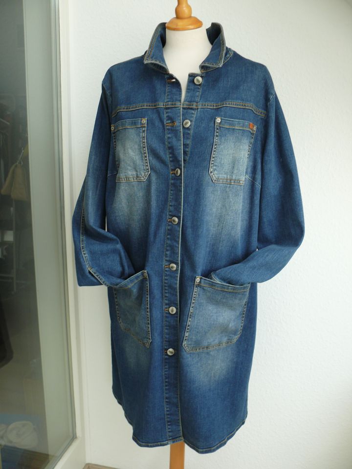 Deerberg oversize Jeans Mantel große Taschen lässig XL 42 44 in Steinkirchen