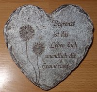 Grabschmuck Herz Grab Stein 16 cm Gedenkstein Gedenken Bayern - Friedberg Vorschau