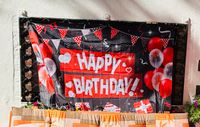 Happy Birthday banner zum aufhängen rot schwarz wie neu Köln - Nippes Vorschau