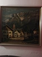 Gemälde Dorf mit Kirche und Berge/ Bild/ Handmalerei/ Ölgemälde Leipzig - Probstheida Vorschau