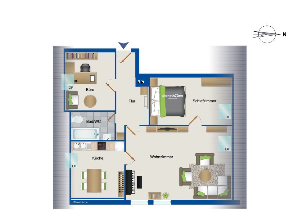 Schöne 3-Zimmer-Wohnung in guter Lage von Altrip in Altrip