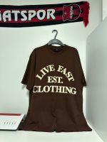 LFDY Live Fast Die Young EST Established TShirt Braun Oversized S Baden-Württemberg - Kirchheim am Neckar Vorschau