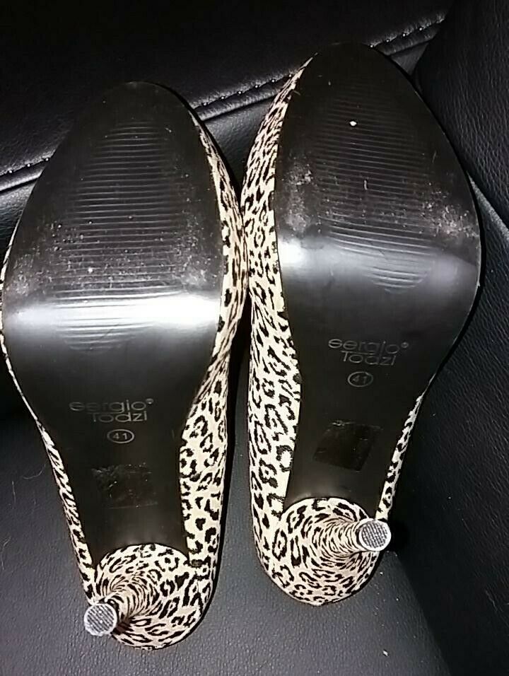 High Heels gr.41 schwarz beige leoprint in Vaihingen an der Enz