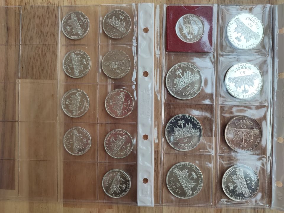 17 Silbermünzen Gourdes Haiti in Kirchdorf b Haag i OB