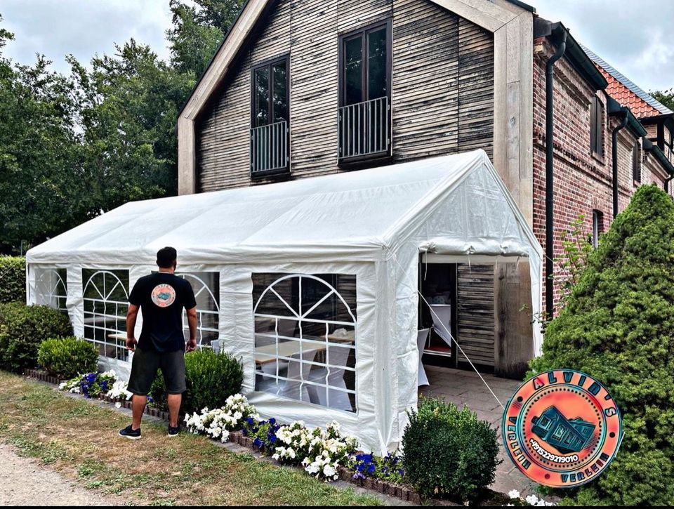 Verleihe Zelte Pavillon 4×8m & 3x6m (Heizstrahler verfügbar) in Hagen