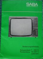 Bedienungsanleitung SABA Fernseher Schauinsland Fürstenberg Bayern - Lauingen a.d. Donau Vorschau