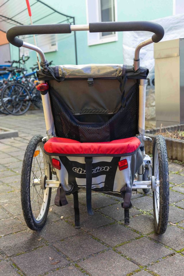 Cougar Charith 1 rot gebraucht Kinder Fahrrad Anhänger in Jena