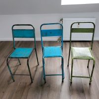 Stühle Industrial-Style, 3 Stück (grün und blau) Nordrhein-Westfalen - Ratingen Vorschau