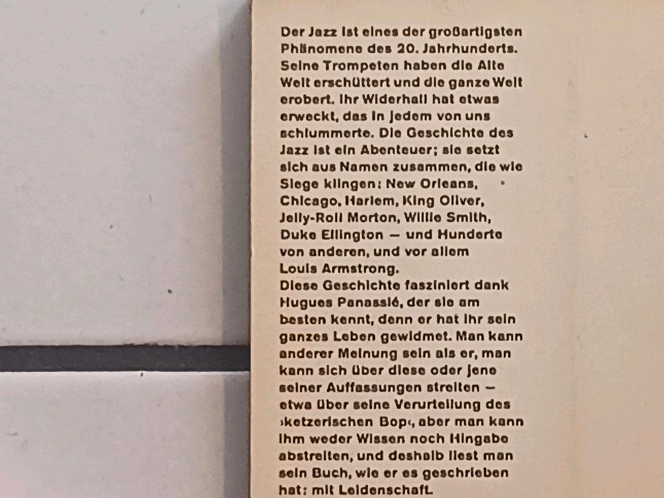 Antiquarisches Buch "Die Geschichte des echten JAZZ" 60er Jahre in Edewecht