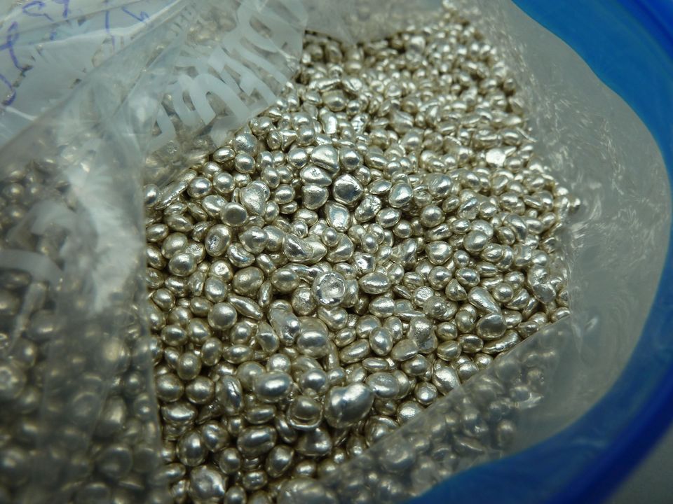 500g 1000 Silber Feinsilber Granulat Nugget 10 Kg vorhanden in Lage