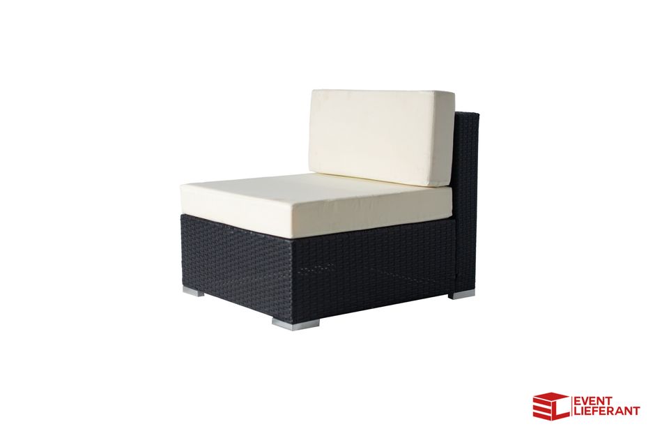 MIETEN SESSEL MODUL - RATTAN LOUNGE SERIE SCHWARZ  SOFA COUCH in Barsbüttel