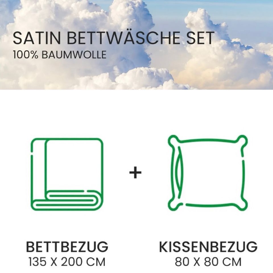 Bettwäsche 135X200 Baumwolle 100% 2tlg mit Reißverschluss Neuware in Gütersloh