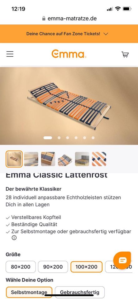 2x Emma Classic Lattenrost 100x200 in Berlin