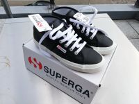 Superga  Sneaker , schwarzes Leder  Gr. 38 Düsseldorf - Düsseltal Vorschau