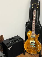 Vintage Electric Guitar Flamed Amber & Fender Mustang Amp Nordrhein-Westfalen - Paderborn Vorschau