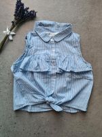 H&M ♡ Ärmellose Bluse|Shirt Gr. 92 blau weiß gestreift m. Knoten Aachen - Kornelimünster/Walheim Vorschau