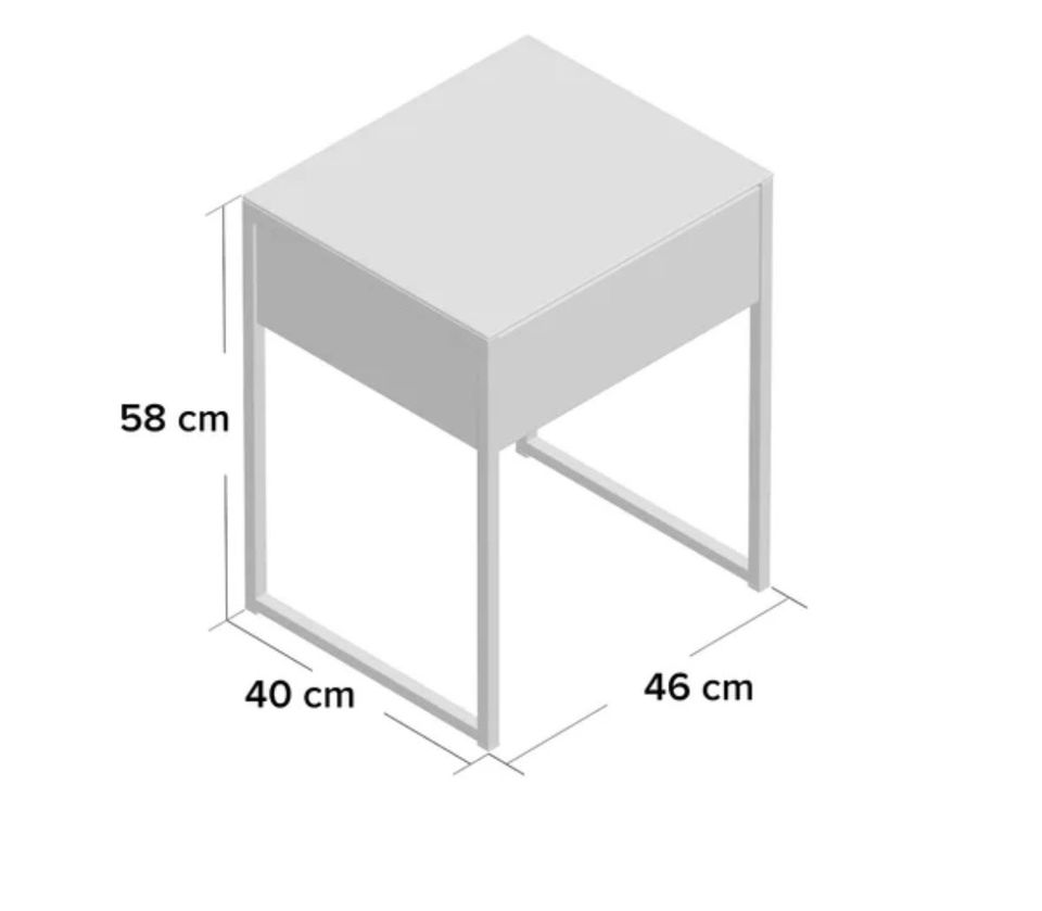 Nachttisch 2x von Wayfair 278€ weiß mit Glasplatte wie Neu in Hamburg