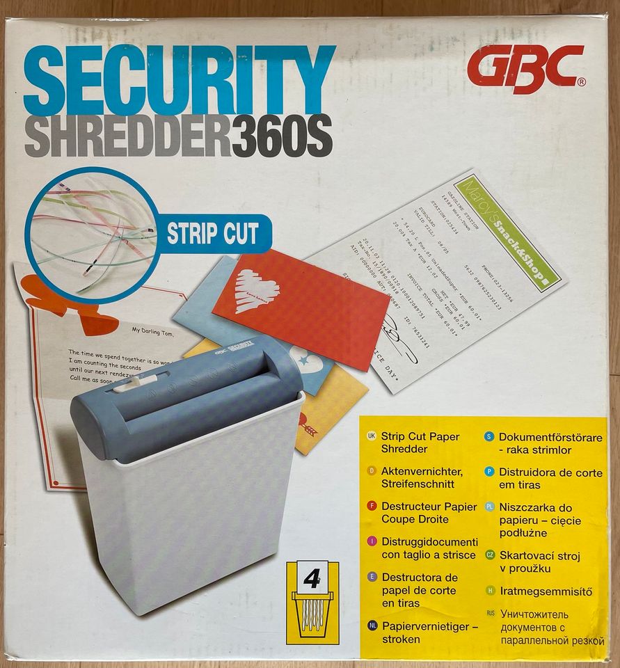 Aktenschredder Vernichter - Security Shredder 360S GBC - Neu OVP in Mainz