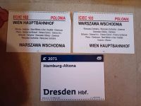 Zuglaufschilder Wagenschilder CD PKP IC EC Eisenbahn Brandenburg - Bernau Vorschau