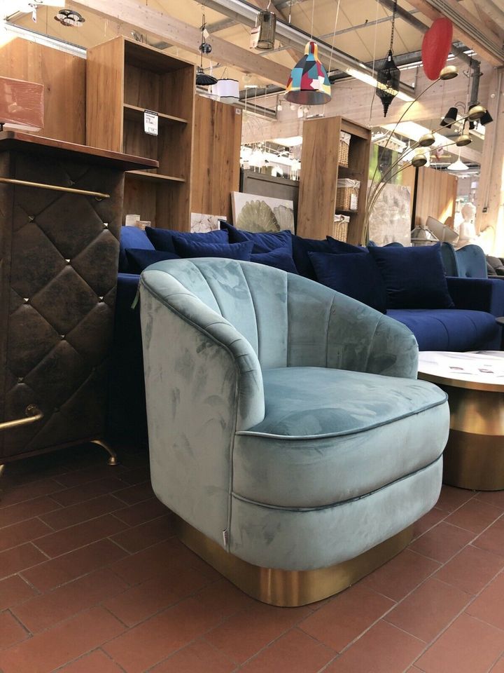 Sessel Relaxsessel Gold Türkis Highland Design statt 799€ in Bremen