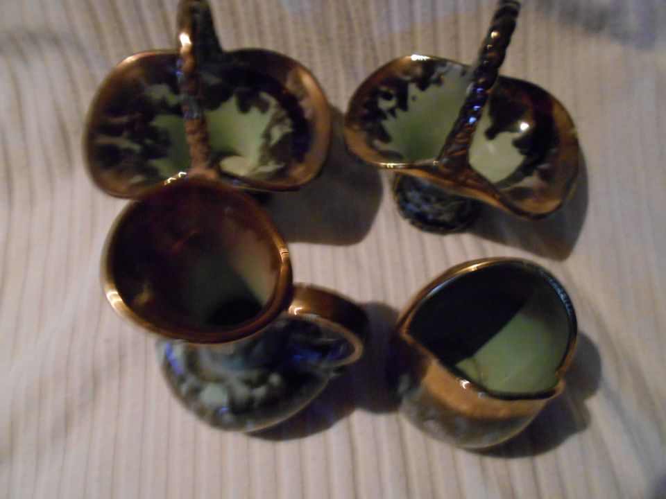 Föhr  Keramik Vase Schale mintgrün gold 50er-70er Jahre in Moormerland