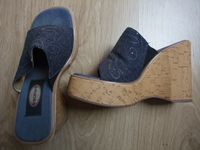 Jeans Plateau Pantolette Gr. 39 Keilabsatz Kork - 12,50 € Münster (Westfalen) - Handorf Vorschau