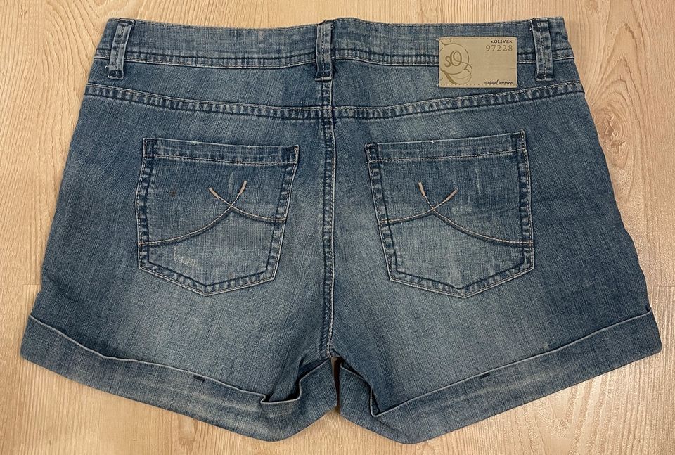 Jeans-Short / Hotpant, S. Oliver, blau, Gr. 38 in Bayreuth