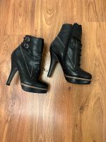 Plateau Stiefel/Stiefeletten/Leder/High Heels/Damen Schuhe/35 Wandsbek - Hamburg Bramfeld Vorschau